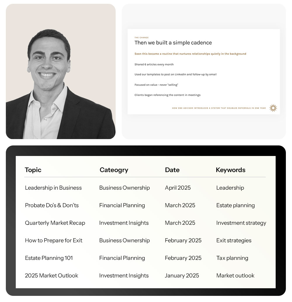 How One Advisor Introduced a System that Doubled Referrals in One Year